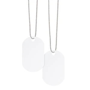 Acrylic Dog Tag with Chain